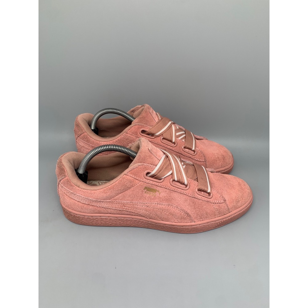 Puma Suede Heart Satin Prism Pink Running Shoes 364084-03 Women's‎ Sz 10.5